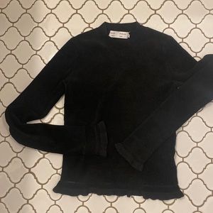 Ruffled edge sweater